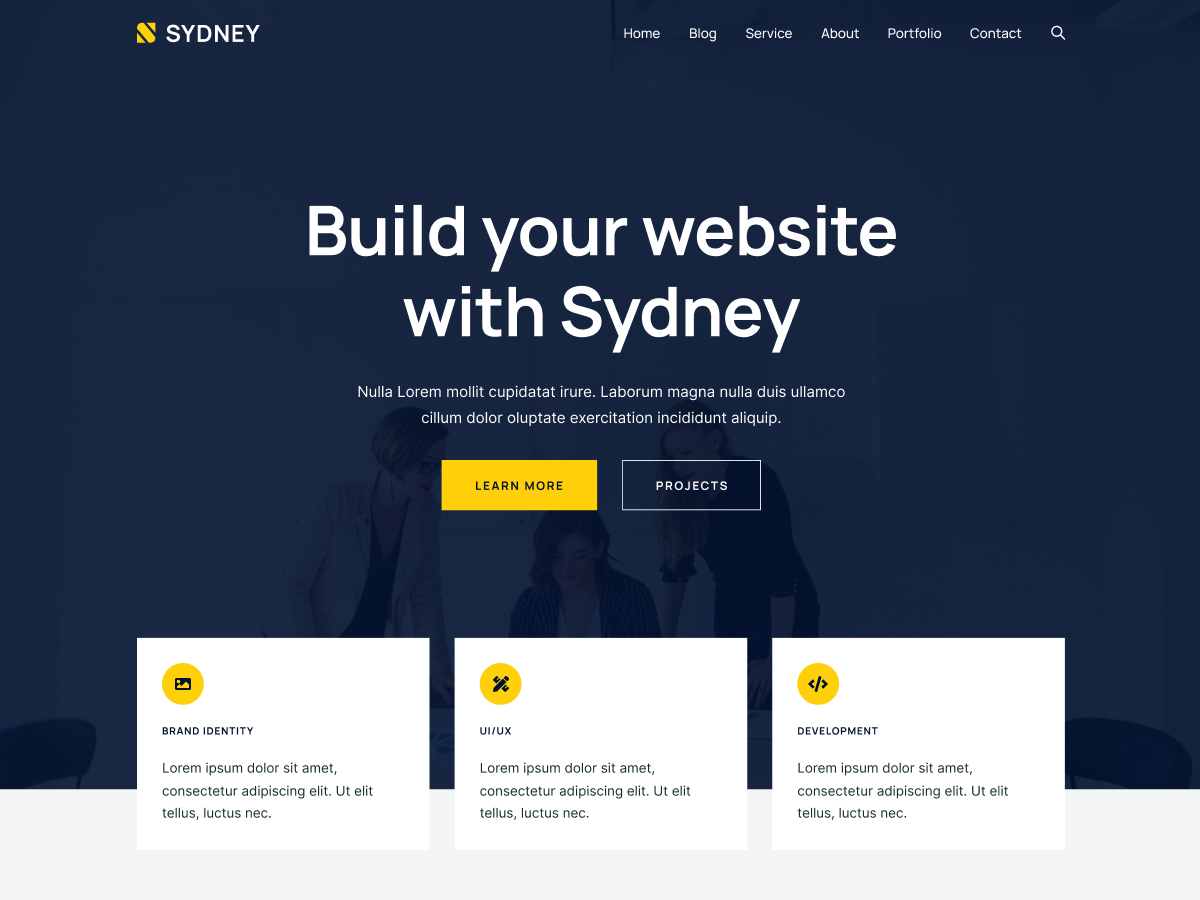 Sydney : un thème WordPress professionnel pour site vitrine moderne