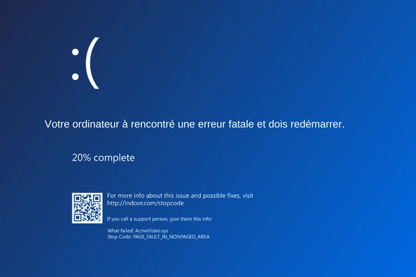 bsod écran bleu noir résolution démarrage Windows système d'exploitation dépannage Nantes loire atlantique