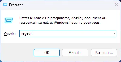 fenêtre Exécuter