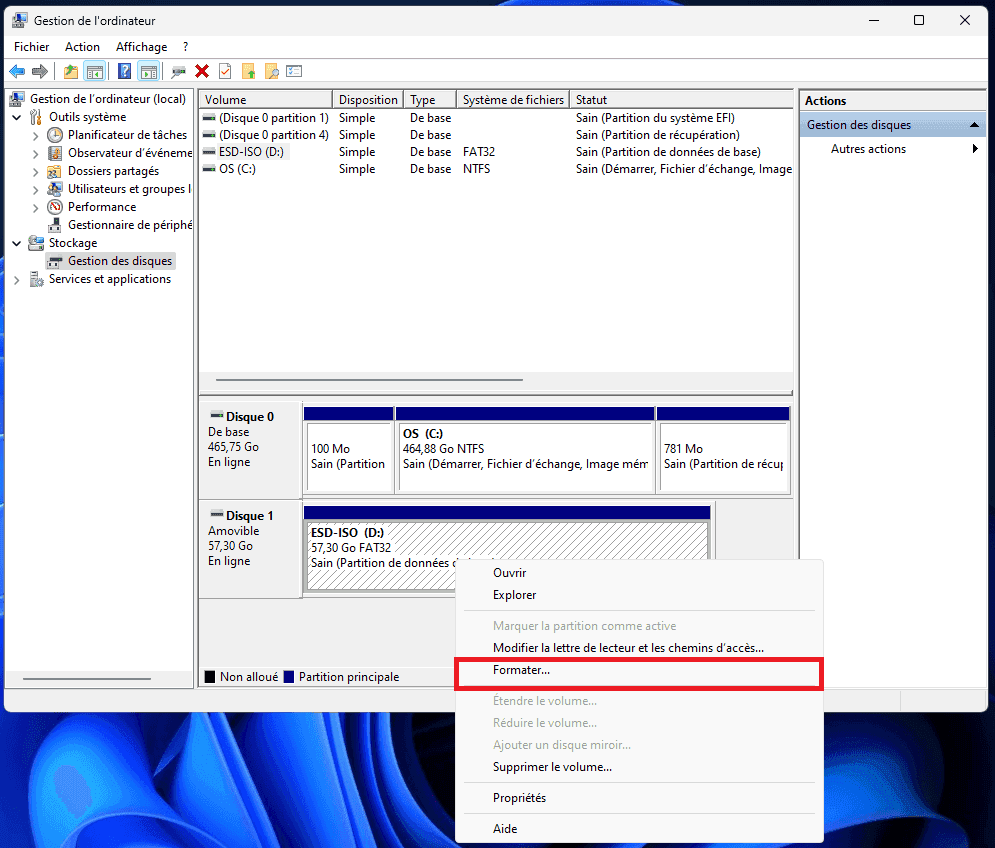format hard drive usb stick windows