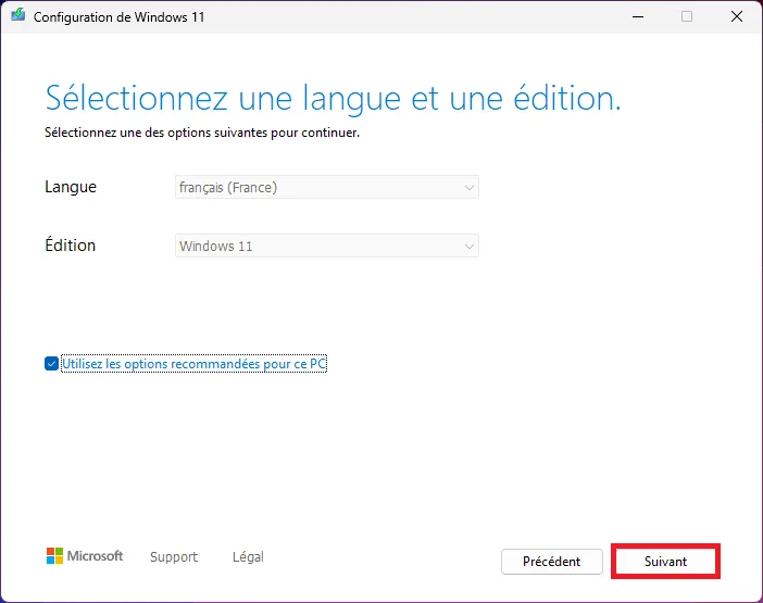 Spracheinstellungen und Edition von Windows 11