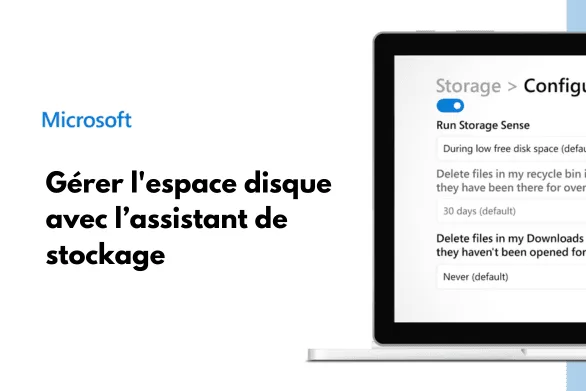 Gérer l'espace disque avec l’assistant de stockage