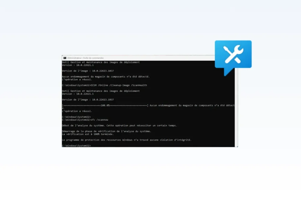 DISM : Réparer les fichiers systèmes et images de Windows 11