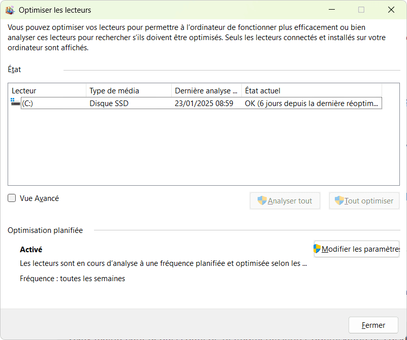 Saber si mi PC tiene un disco duro HDD o un SSD desde la herramienta de desfragmentación y optimización de discos de Windows