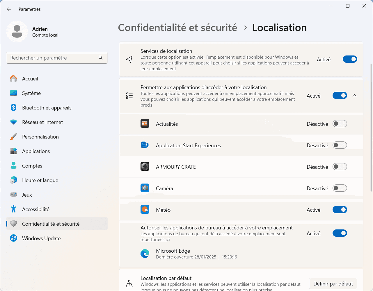 Desactivar la localización solo para ciertas aplicaciones