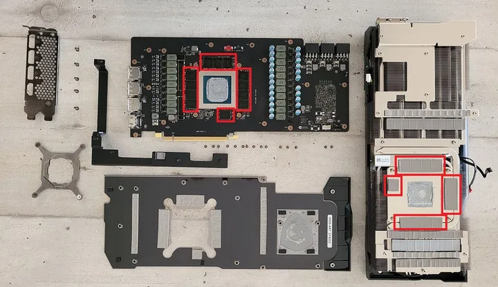 Add copper thermal shims to VRAM (for high-performance GPUs)