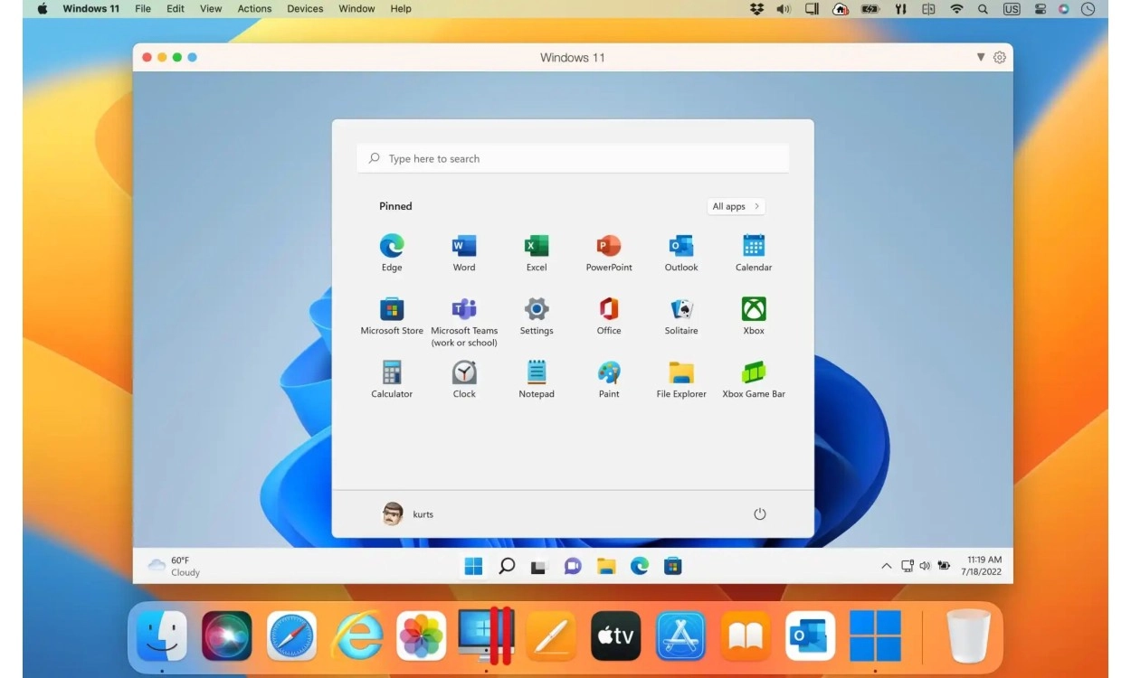 Parallels Desktop Pro con Windows 11 Pro