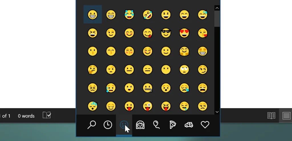 Atajo de teclado para el selector de emojis en Windows 11