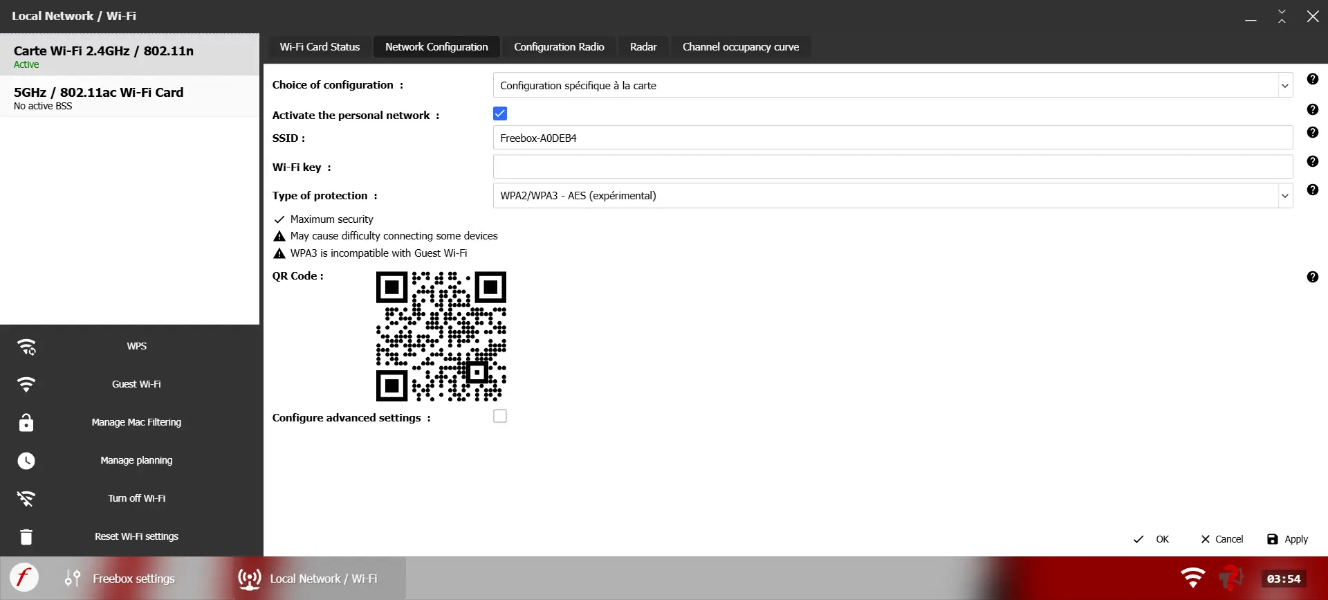 activate WPA3 Freebox router Wi-Fi settings