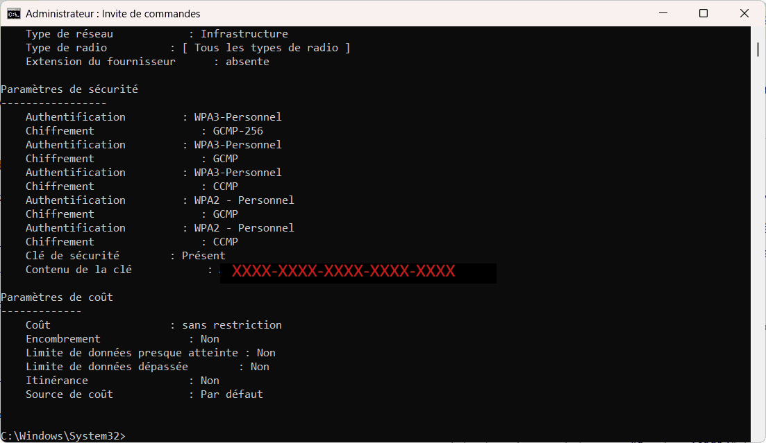 Mostrar la contraseña de una red Wi-Fi CMD