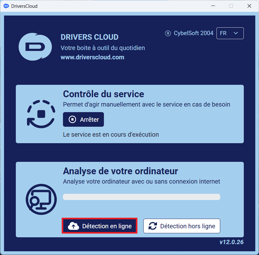 interface DriverCloud sur PC