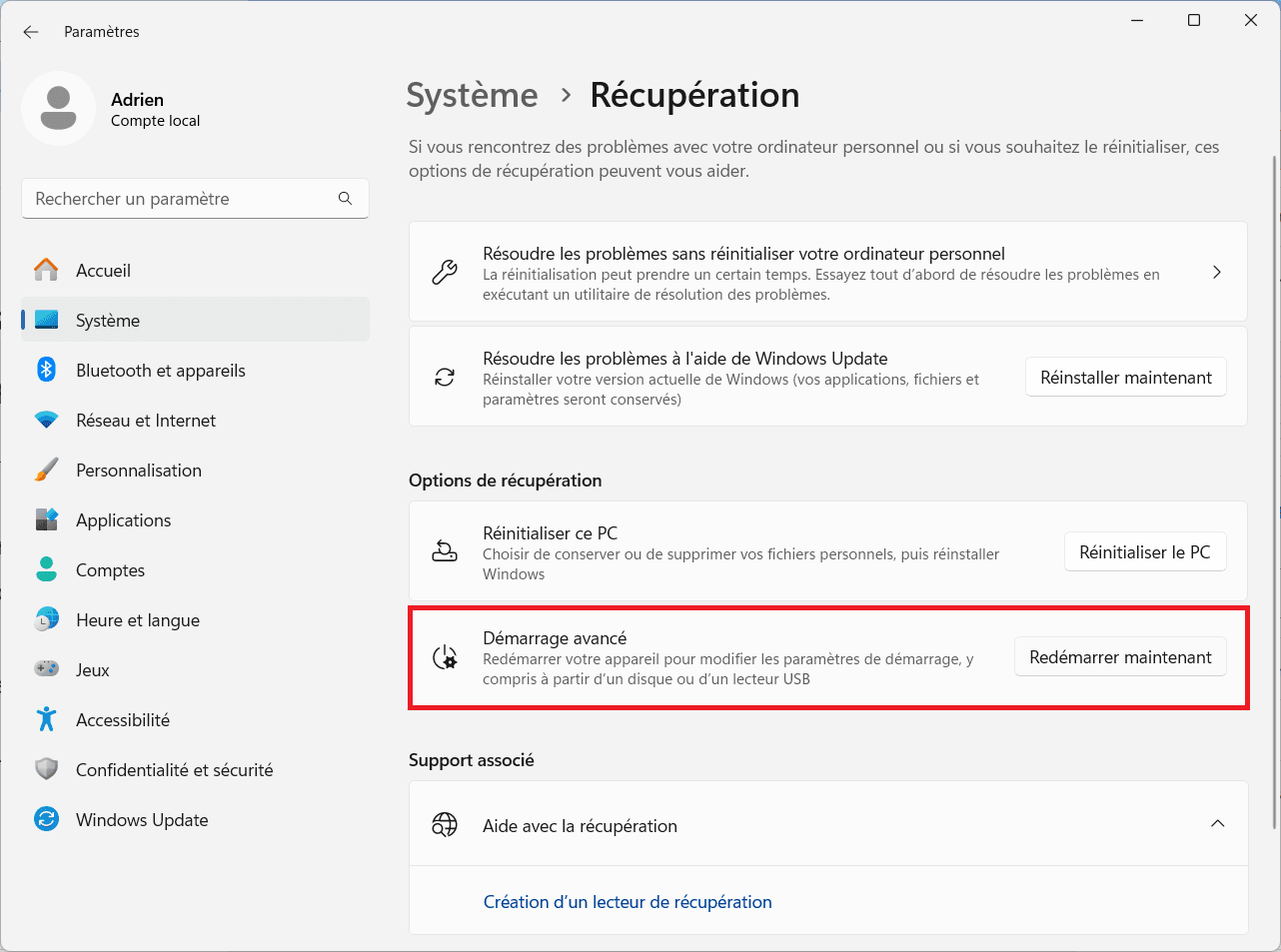 Erweiterter Start' für den Zugriff auf das BIOS/UEFI ohne Verwendung einer Taste beim Start