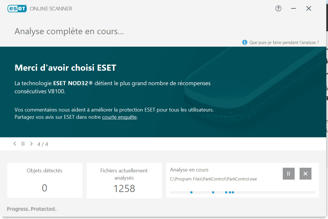 Perform a complete PC scan with ESET Online Scanner to detect and remove viruses and malware