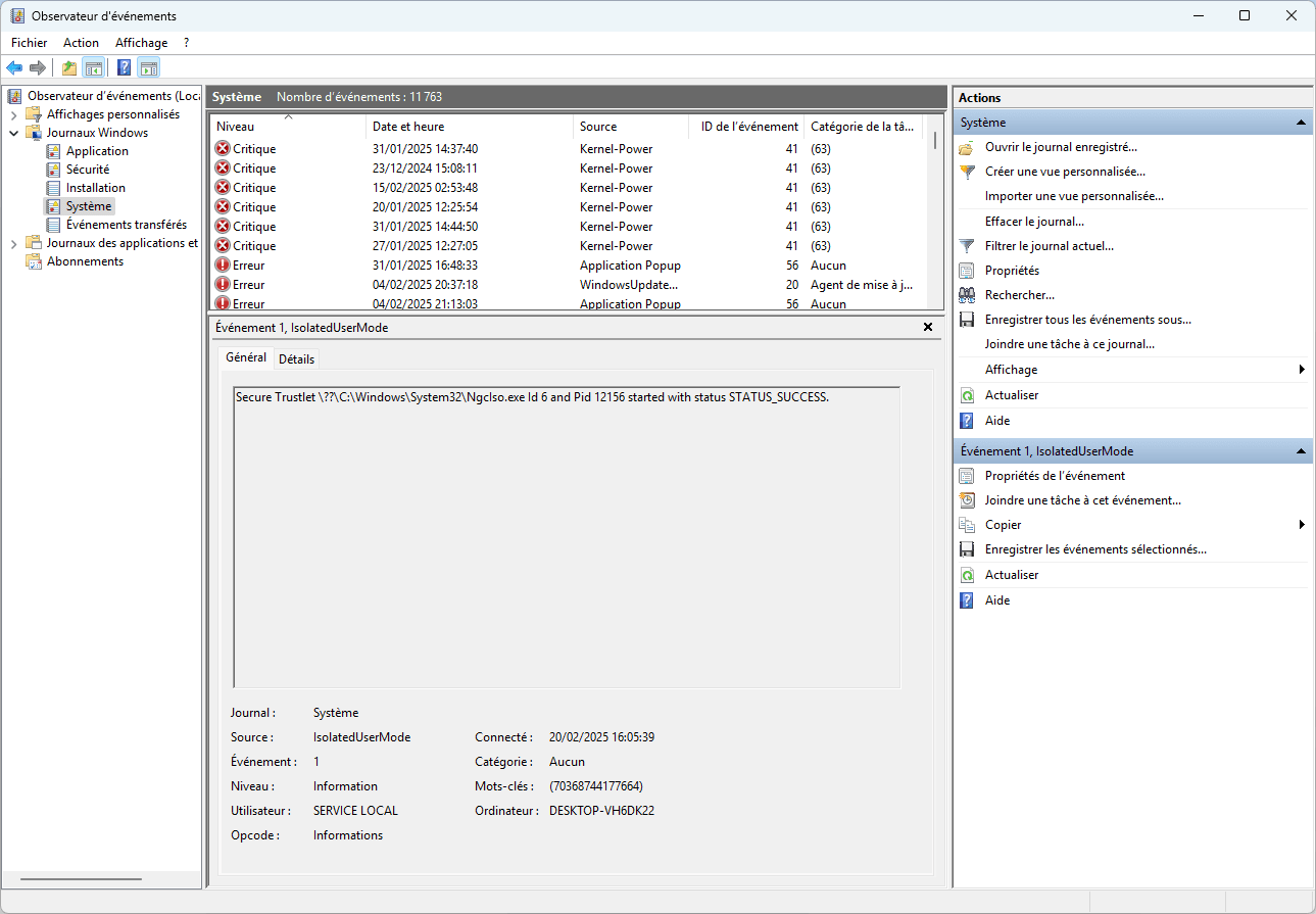 Critical Kernel-Power system error