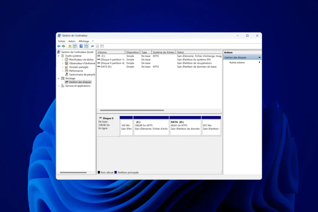 Comment fusionner deux partitions sous Windows ? Gestion des disques