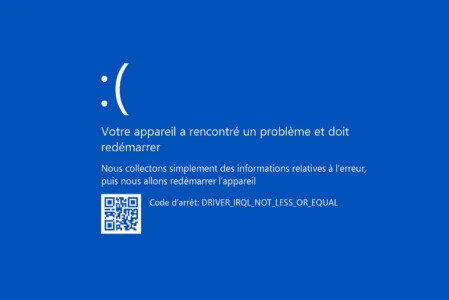 Dépannage de l’erreur DRIVER IRQL NOT LESS OR EQUAL sous Windows