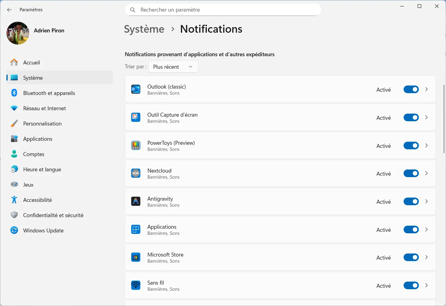 Désactiver uniquement les notifications indésirables