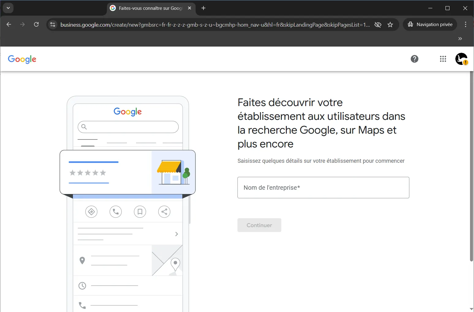 Indiquez le nom de votre entreprise