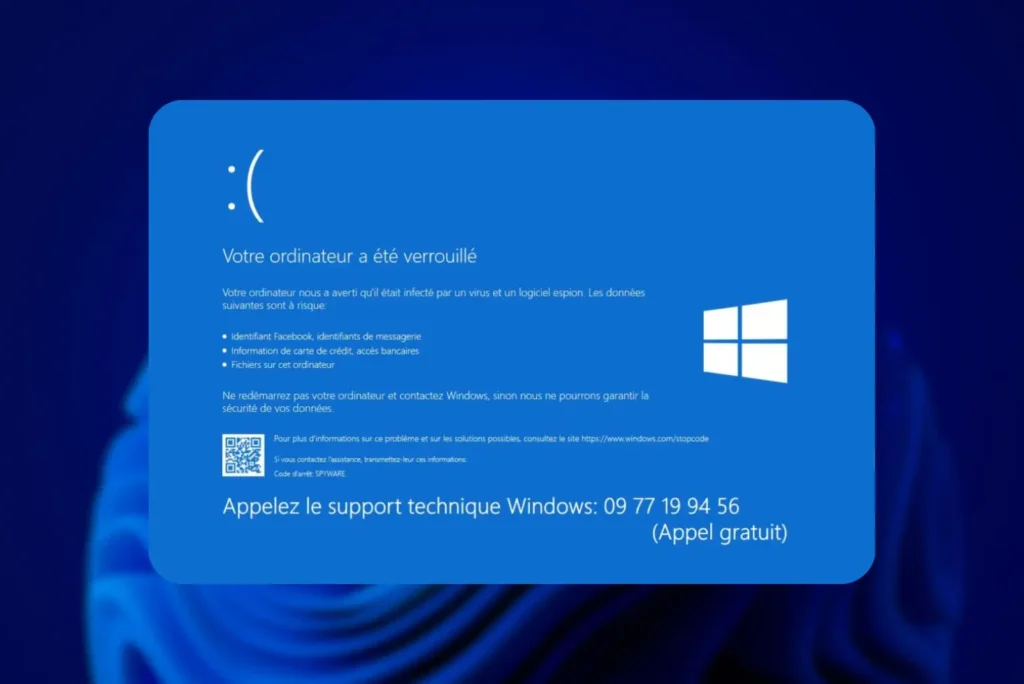 L'arnaque au faux support technique : l'écran noir qui peut vous coûter très cher