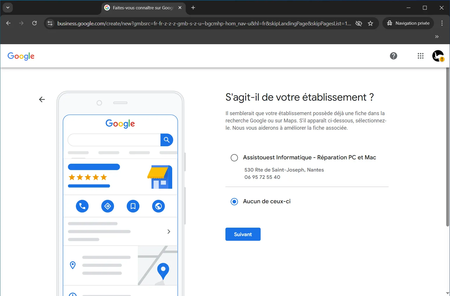 Vérifiez si votre entreprise existe déjà
