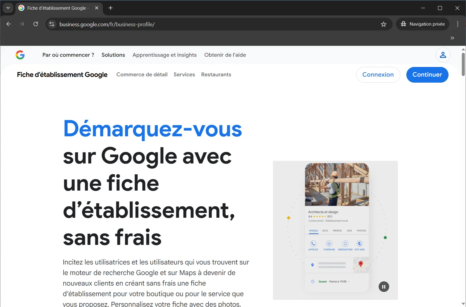créer fiche google my business