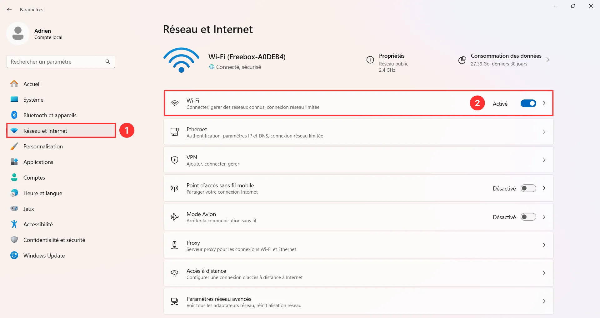 Configuración de Wifi en Windows 11