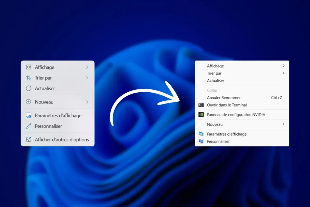 retrouver l’ancien menu contextuel du clic droit sous Windows 11