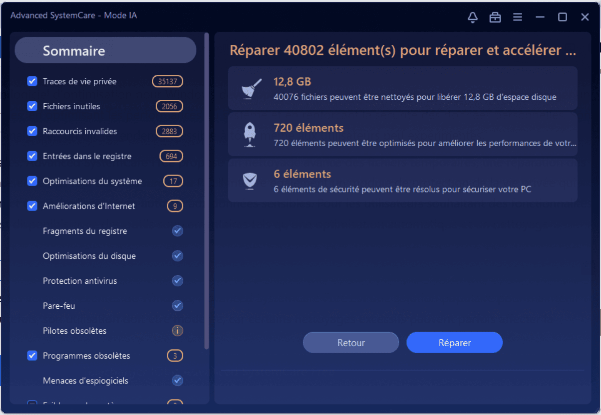 Advanced SystemCare Free Un optimiseur tout-en-un pour Windows