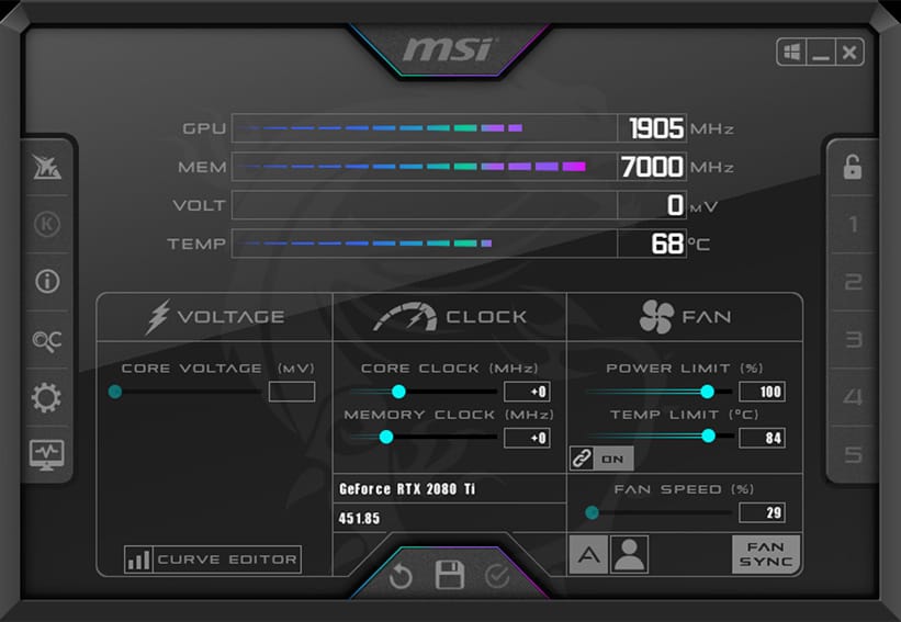 MSI Afterburner for Nvidia and AMD GPUs