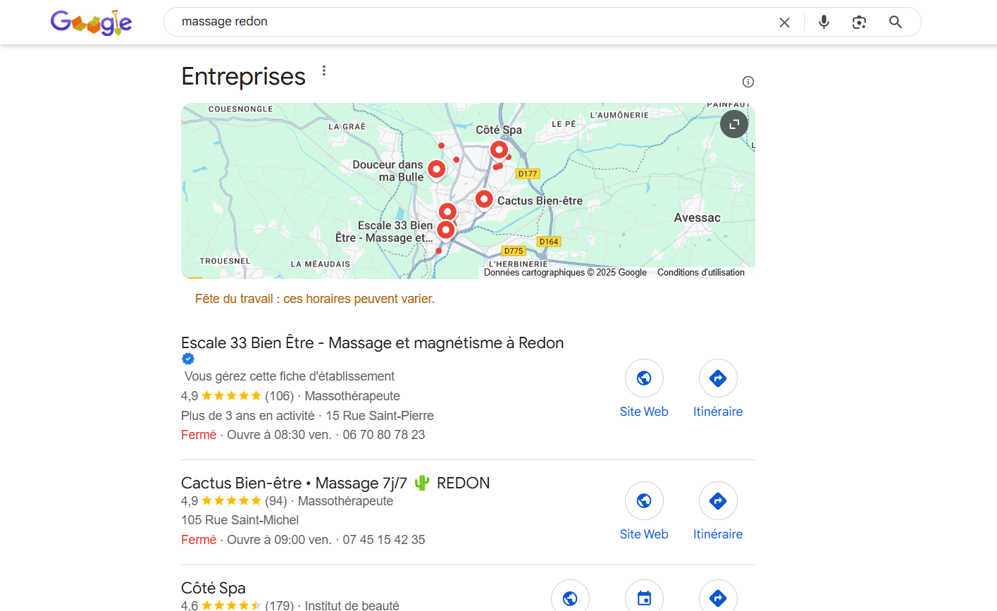 Optimiser la fiche Google pour Escale 33 Bien-Être