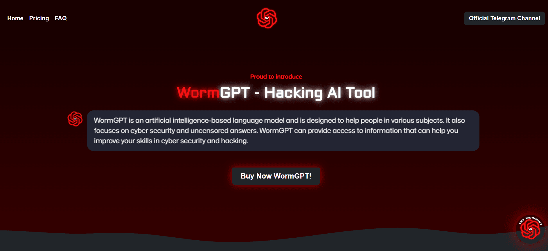 WormGPT - Hacking AI Tool
