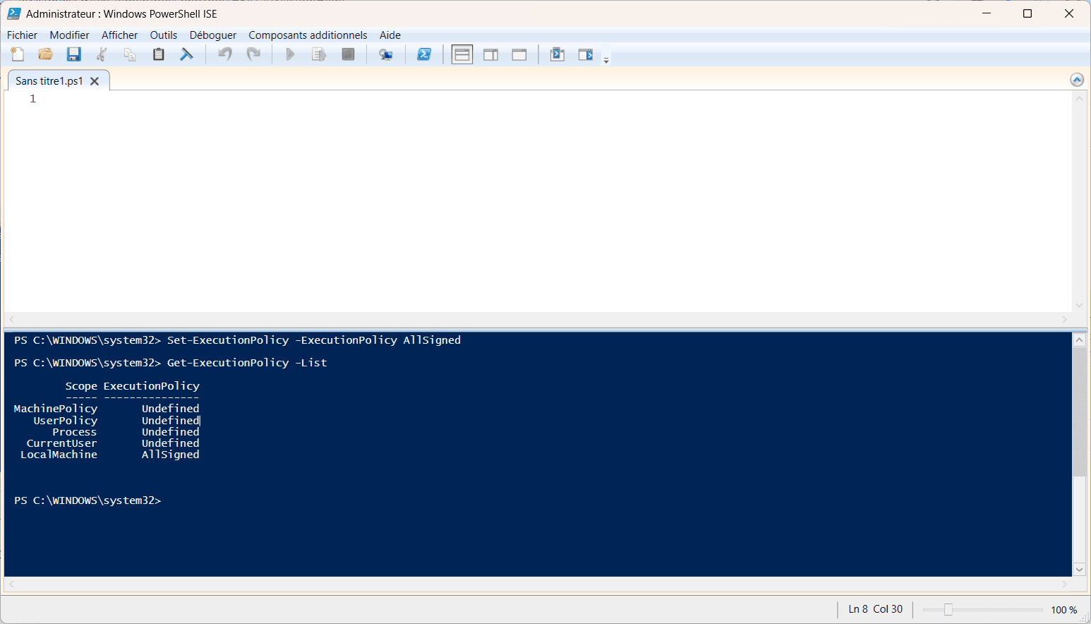 Qu'est-ce que la stratégie d'exécution PowerShell ?