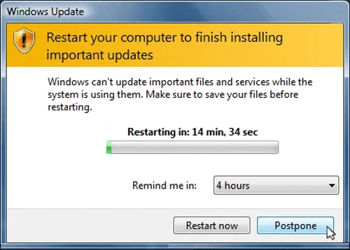 reporter mise à jour Windows