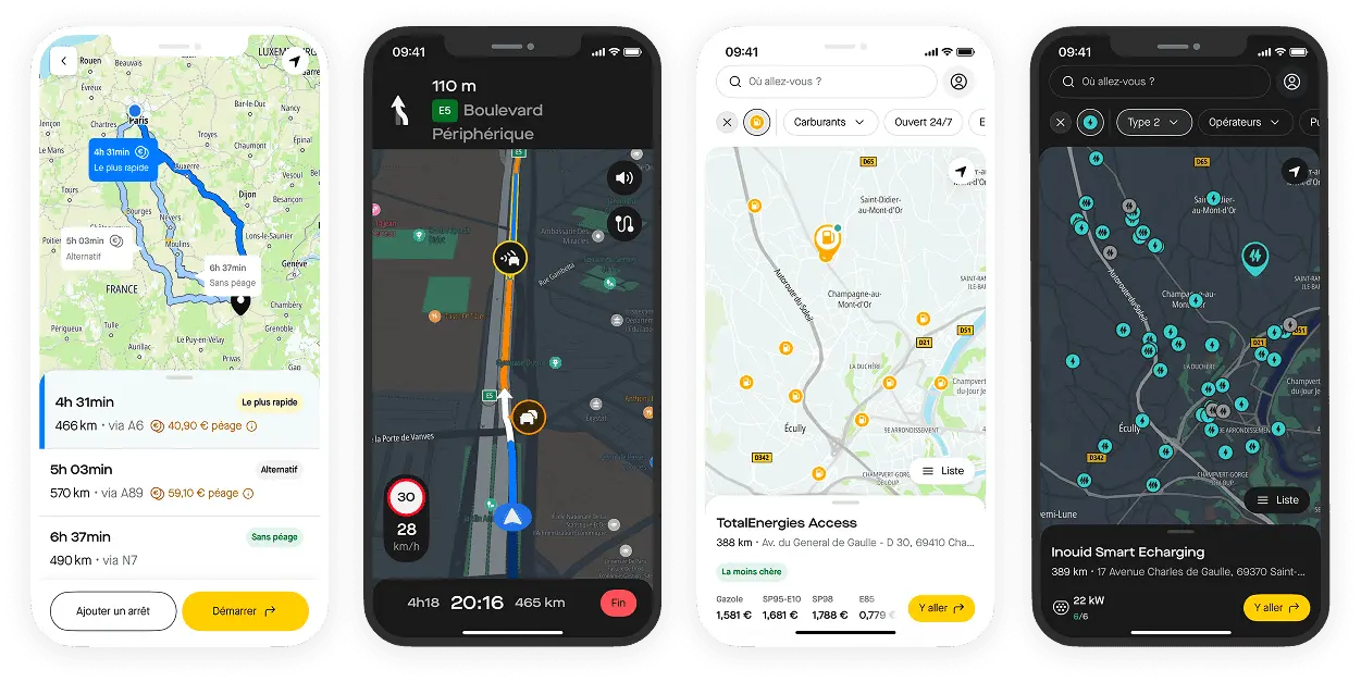 L'interface de Roole Map sur Android