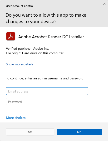 UAC sous Windows garde fou