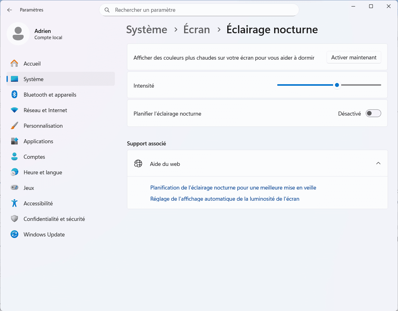 Night light mode: The native Windows solution