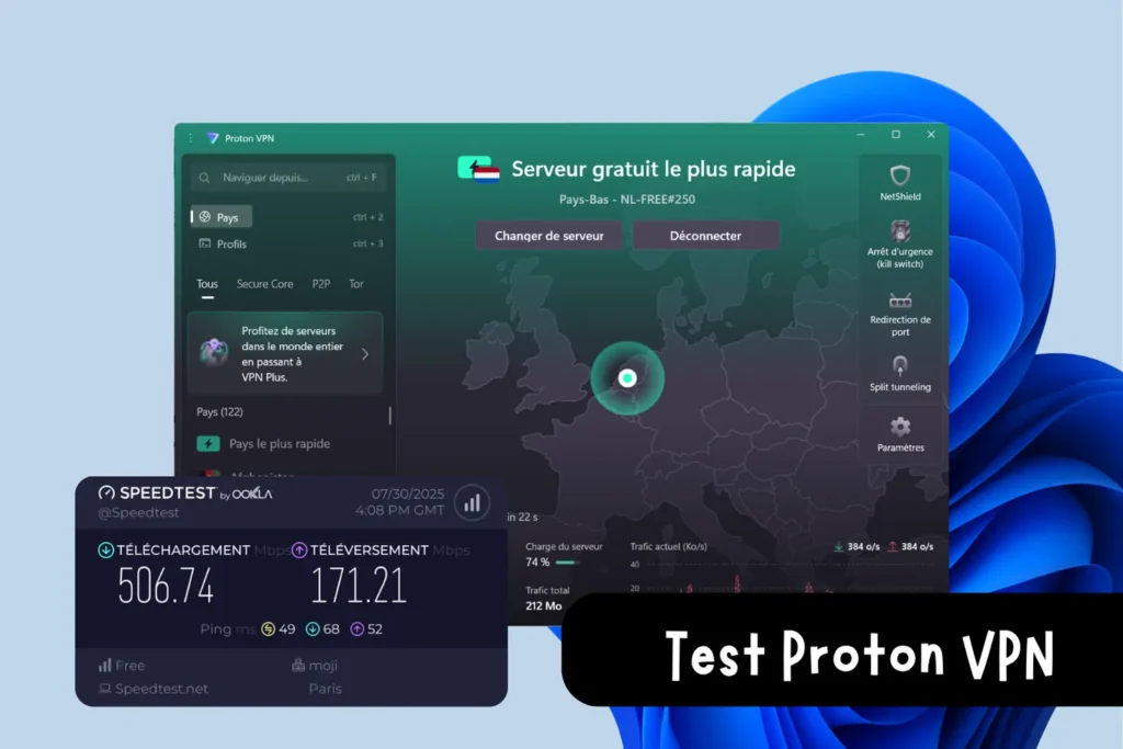 Avis Proton VPN Free : Que vaut ce VPN gratuit après test en 2025