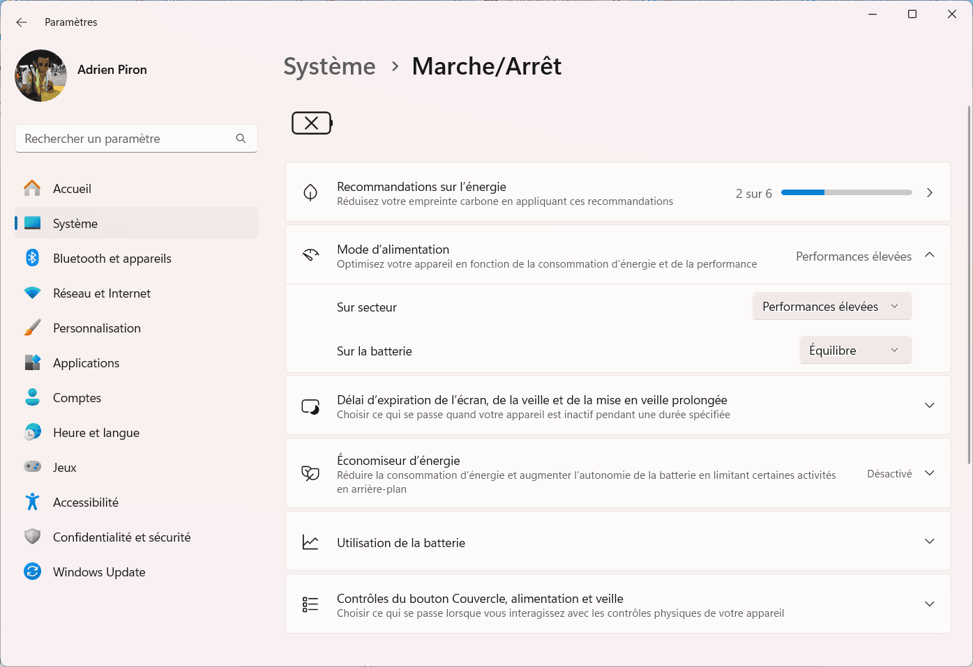 Passer en mode économie d’énergie pour limiter la chauffe de votre ordinateur