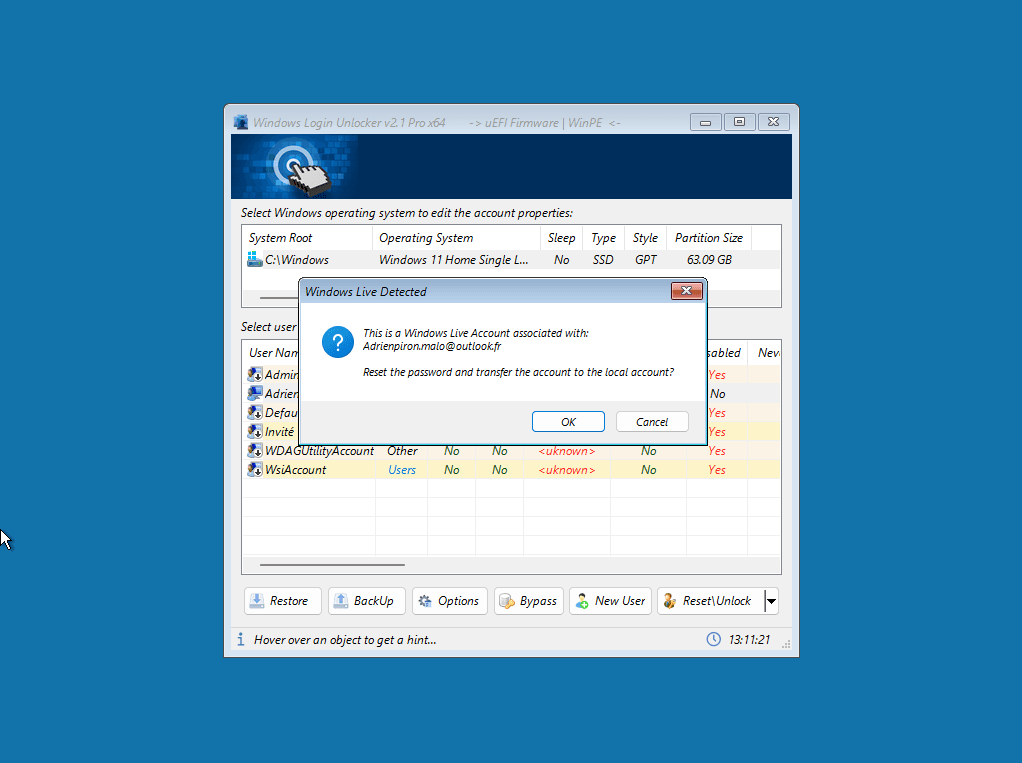 Convertir un compte Microsoft en compte local et supprimer son mot de passe