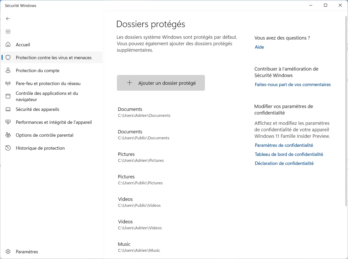 Add a folder to anti-ransomware protection