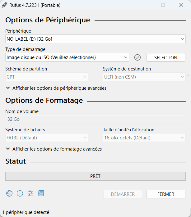 Rufus : créer une clé USB bootable Windows 11 en quelques clics