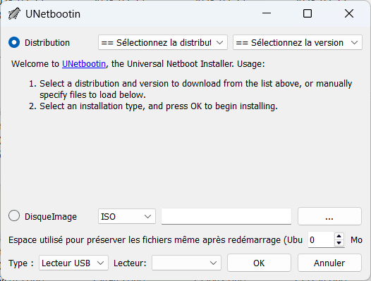 UNetbootin : une alternative simple pour installer un OS sans CD/DVD