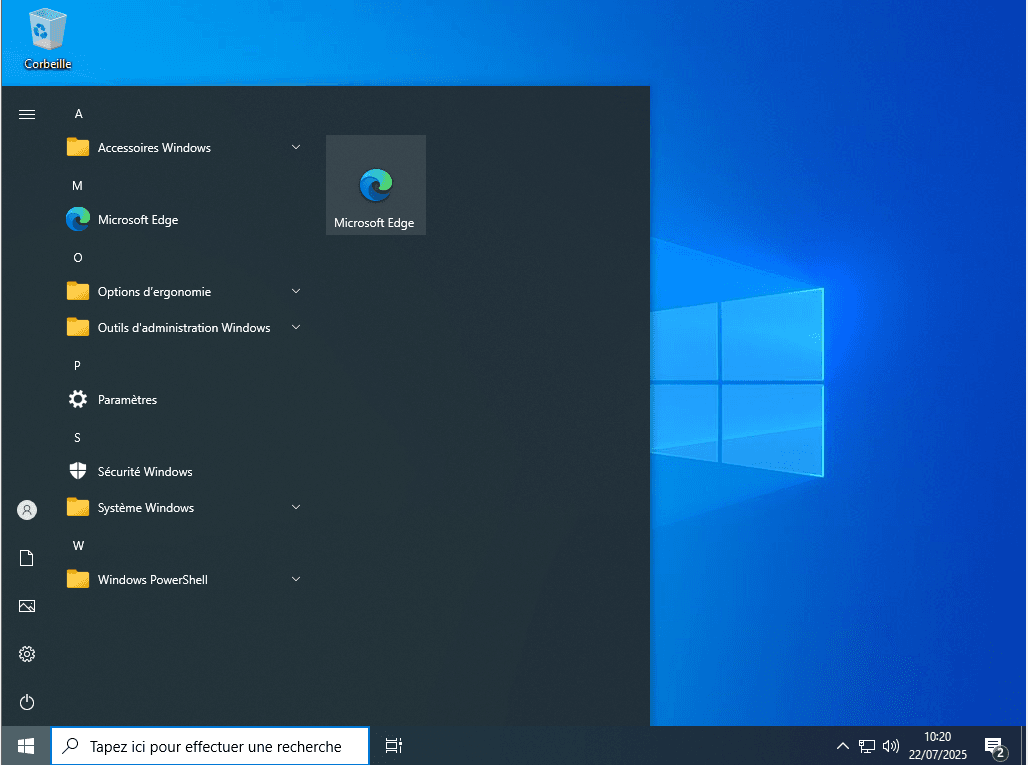 le bureau de Windows 10 entreprise LTSC
