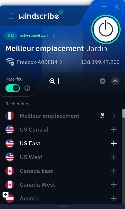 Windscribe Free: up to 10 GB free per month to surf anonymously
