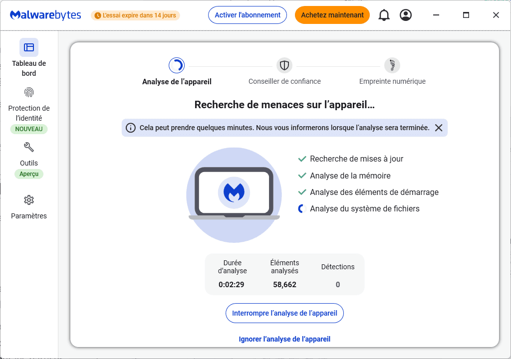 Malwarebytes l’un des meilleurs outils pour supprimer virus et malwares