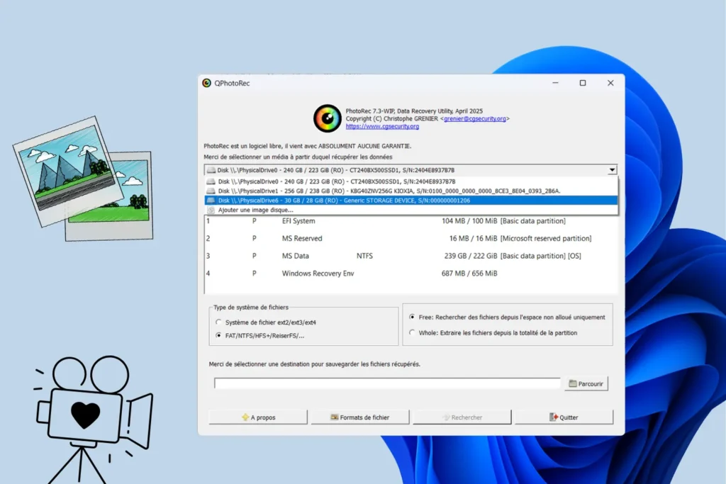 PhotoRec : Ce logiciel gratuit récupère vos photos sur des supports endommagés
