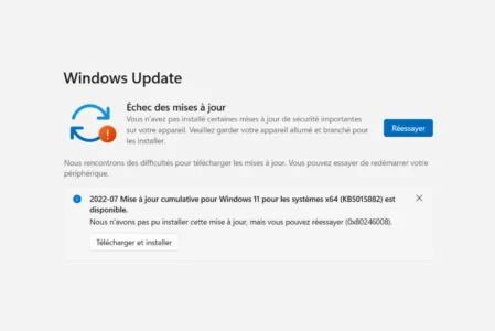 Windows 11 24H2 : la mise à jour KB5062553 ne s’installe pas