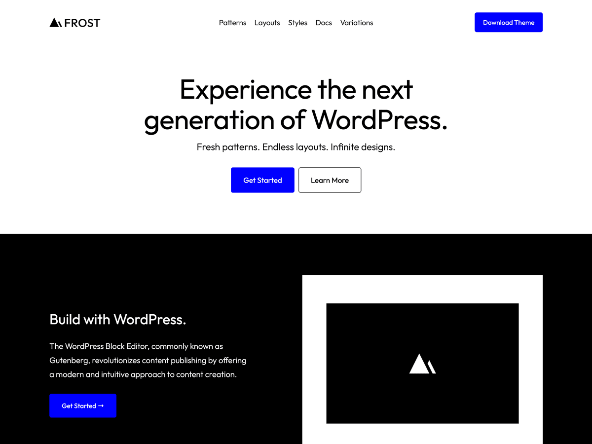 Frost : le thème WordPress minimaliste pensé pour Gutenberg