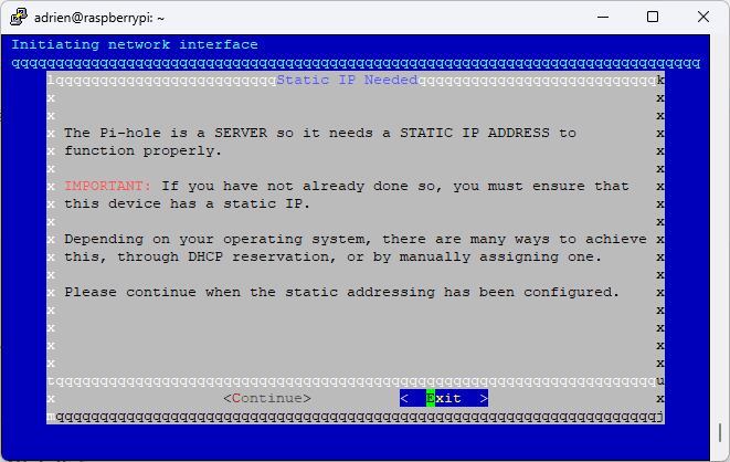ip static dhcp pi-hole sur linux