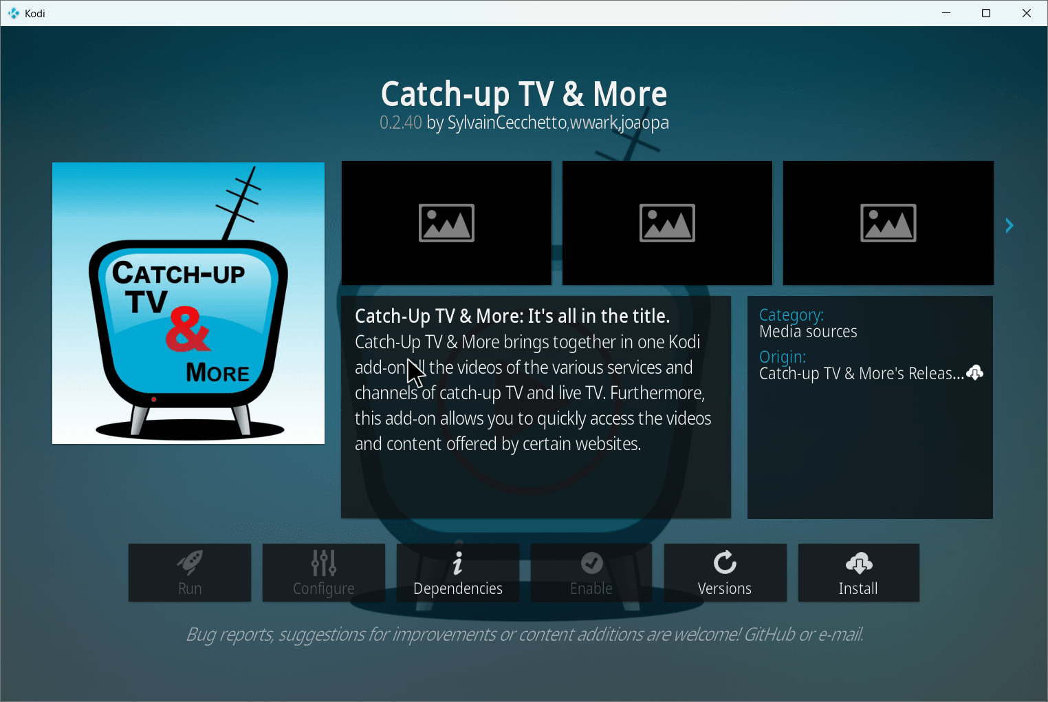 Installer l’extension Catch-Up TV & More